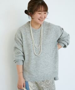 le.coeur blanc / ルクールブラン ニット・セーター | 《WEB限定アイテム》ワイドシルエットクルーネックプルオーバー