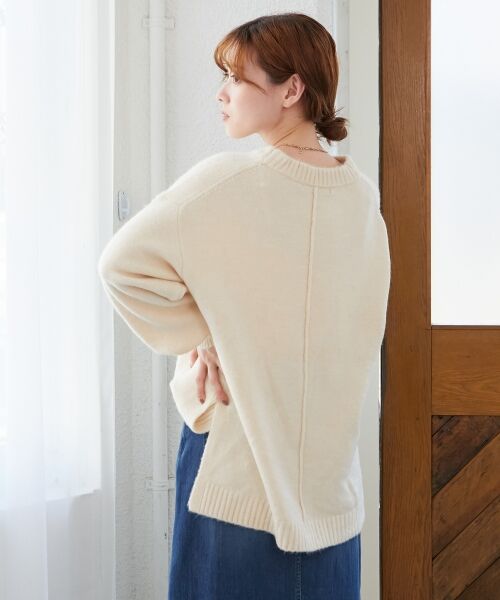 le.coeur blanc / ルクールブラン ニット・セーター | 《WEB限定アイテム》ワイドシルエットクルーネックプルオーバー | 詳細11