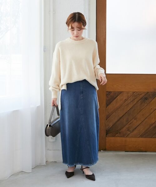 le.coeur blanc / ルクールブラン ニット・セーター | 《WEB限定アイテム》ワイドシルエットクルーネックプルオーバー | 詳細12