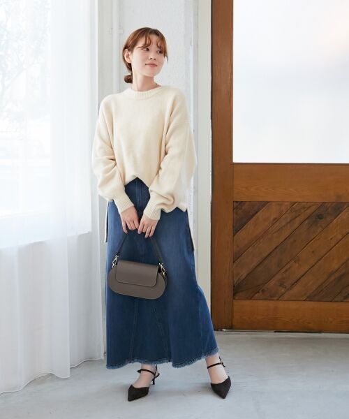 le.coeur blanc / ルクールブラン ニット・セーター | 《WEB限定アイテム》ワイドシルエットクルーネックプルオーバー | 詳細13