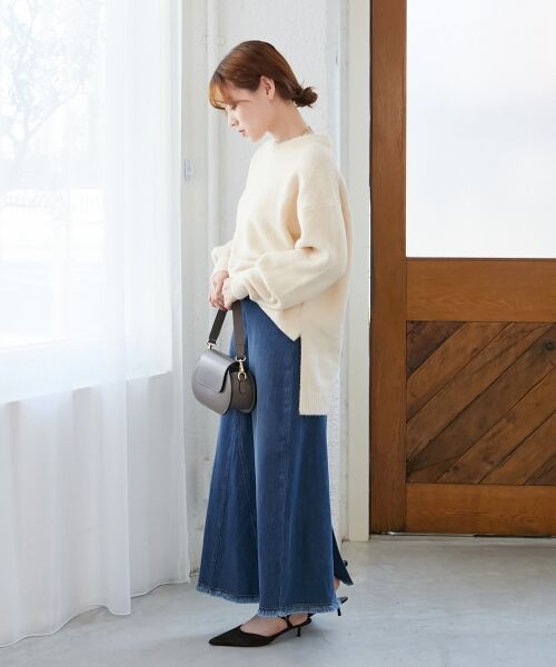 le.coeur blanc / ルクールブラン ニット・セーター | 《WEB限定アイテム》ワイドシルエットクルーネックプルオーバー | 詳細14