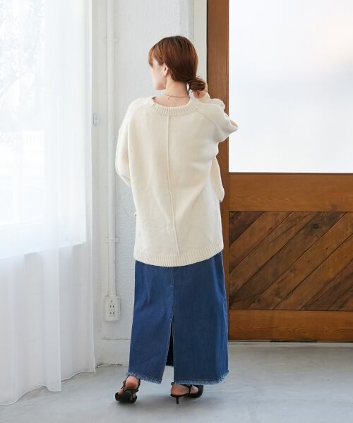 le.coeur blanc / ルクールブラン ニット・セーター | 《WEB限定アイテム》ワイドシルエットクルーネックプルオーバー | 詳細15