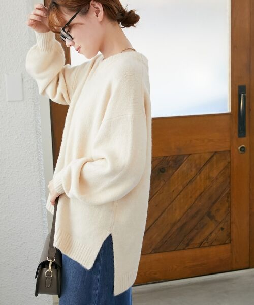 le.coeur blanc / ルクールブラン ニット・セーター | 《WEB限定アイテム》ワイドシルエットクルーネックプルオーバー | 詳細5