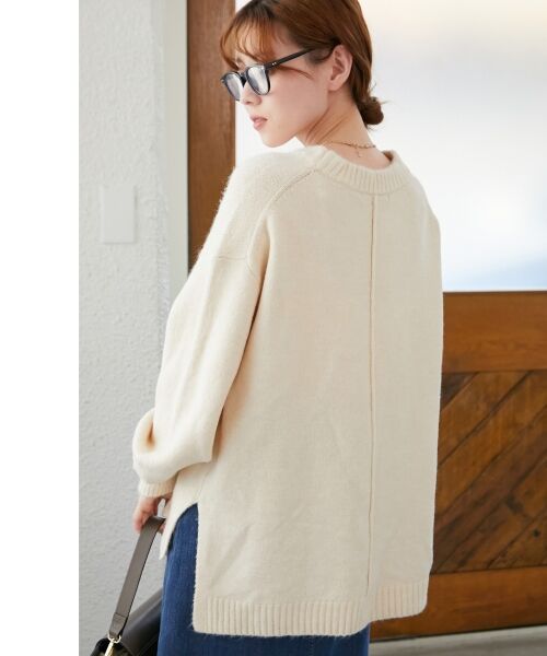 le.coeur blanc / ルクールブラン ニット・セーター | 《WEB限定アイテム》ワイドシルエットクルーネックプルオーバー | 詳細6