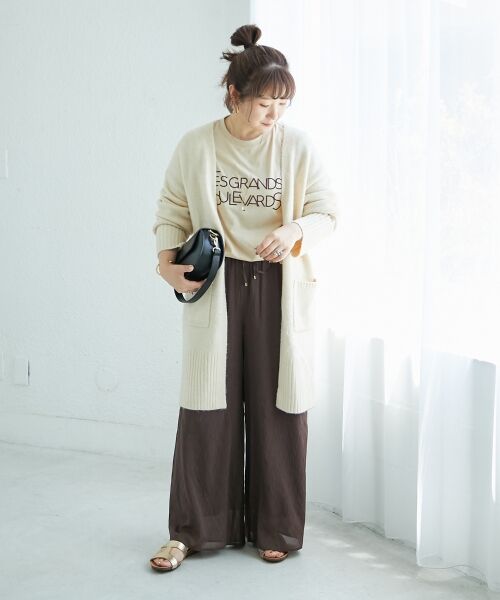 le.coeur blanc / ルクールブラン カーディガン・ボレロ | 《WEB限定アイテム》ニュアンスロングカーディガン | 詳細11