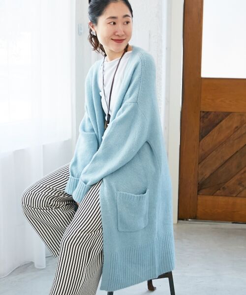 le.coeur blanc / ルクールブラン カーディガン・ボレロ | 《WEB限定アイテム》ニュアンスロングカーディガン | 詳細14