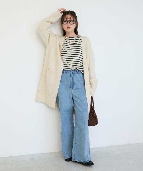 le.coeur blanc / ルクールブラン カーディガン・ボレロ | 《WEB限定アイテム》ニュアンスロングカーディガン | 詳細3