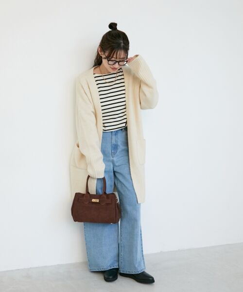 le.coeur blanc / ルクールブラン カーディガン・ボレロ | 《WEB限定アイテム》ニュアンスロングカーディガン | 詳細4