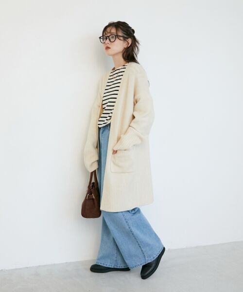 le.coeur blanc / ルクールブラン カーディガン・ボレロ | 《WEB限定アイテム》ニュアンスロングカーディガン | 詳細6