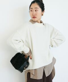 le.coeur blanc / ルクールブラン ニット・セーター | 《WEB限定アイテム》ウォッシャブルワイドクルーネックニット