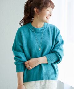 le.coeur blanc / ルクールブラン ニット・セーター | 《WEB限定アイテム》ウォッシャブルワイドクルーネックニット