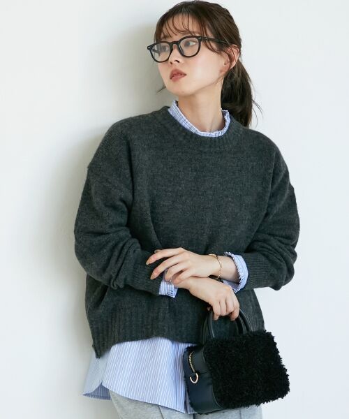 le.coeur blanc / ルクールブラン ニット・セーター | 《WEB限定アイテム》ウォッシャブルワイドクルーネックニット | 詳細17