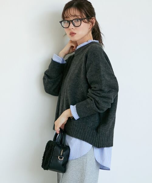 le.coeur blanc / ルクールブラン ニット・セーター | 《WEB限定アイテム》ウォッシャブルワイドクルーネックニット | 詳細18