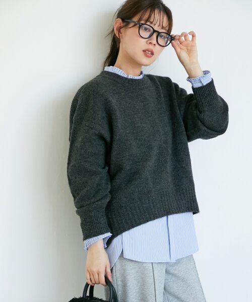 le.coeur blanc / ルクールブラン ニット・セーター | 《WEB限定アイテム》ウォッシャブルワイドクルーネックニット | 詳細20