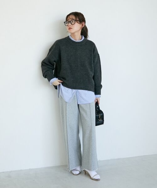 le.coeur blanc / ルクールブラン ニット・セーター | 《WEB限定アイテム》ウォッシャブルワイドクルーネックニット | 詳細23