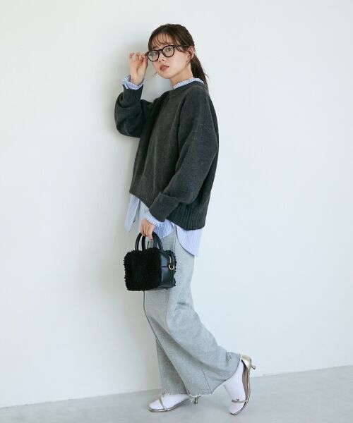 le.coeur blanc / ルクールブラン ニット・セーター | 《WEB限定アイテム》ウォッシャブルワイドクルーネックニット | 詳細24