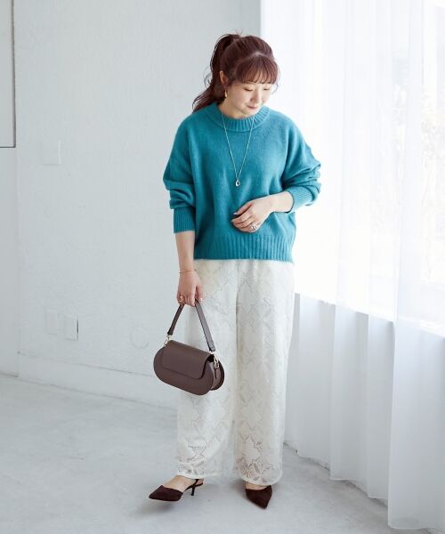 le.coeur blanc / ルクールブラン ニット・セーター | 《WEB限定アイテム》ウォッシャブルワイドクルーネックニット | 詳細3