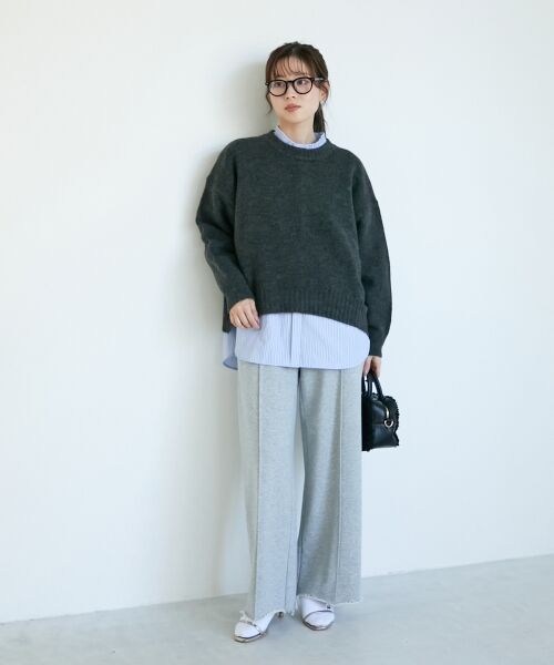 le.coeur blanc / ルクールブラン ニット・セーター | 《WEB限定アイテム》ウォッシャブルワイドクルーネックニット | 詳細4