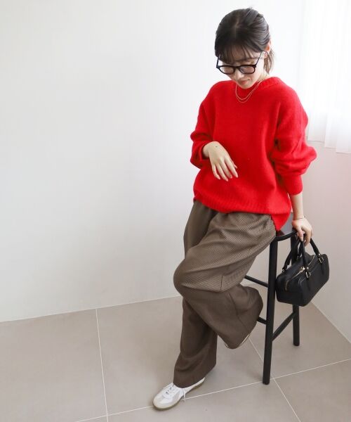 le.coeur blanc / ルクールブラン ニット・セーター | 《WEB限定アイテム》ウォッシャブルワイドクルーネックニット | 詳細6