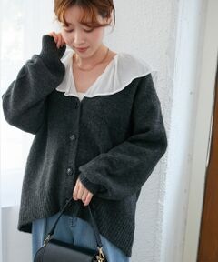 le.coeur blanc / ルクールブラン カーディガン・ボレロ | 《WEB限定アイテム》ウォッシャブルVネックワイドカーディガン