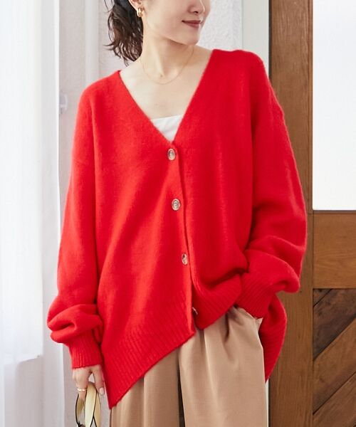 le.coeur blanc / ルクールブラン カーディガン・ボレロ | 《WEB限定アイテム》ウォッシャブルVネックワイドカーディガン | 詳細2