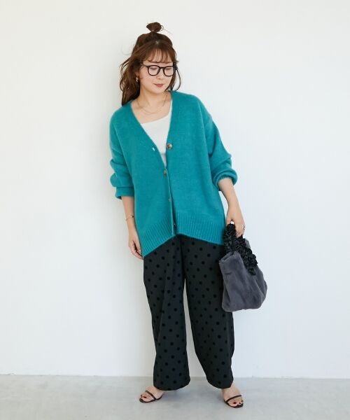 le.coeur blanc / ルクールブラン カーディガン・ボレロ | 《WEB限定アイテム》ウォッシャブルVネックワイドカーディガン | 詳細21