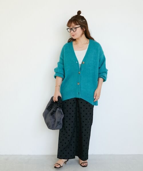 le.coeur blanc / ルクールブラン カーディガン・ボレロ | 《WEB限定アイテム》ウォッシャブルVネックワイドカーディガン | 詳細22