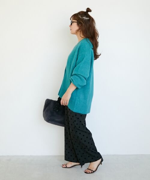 le.coeur blanc / ルクールブラン カーディガン・ボレロ | 《WEB限定アイテム》ウォッシャブルVネックワイドカーディガン | 詳細23