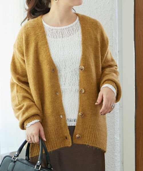 le.coeur blanc / ルクールブラン カーディガン・ボレロ | 《WEB限定アイテム》ウォッシャブルVネックワイドカーディガン | 詳細27