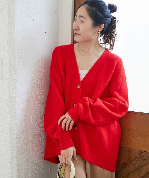 le.coeur blanc / ルクールブラン カーディガン・ボレロ | 《WEB限定アイテム》ウォッシャブルVネックワイドカーディガン | 詳細5