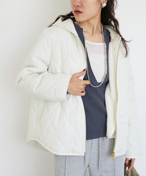 le. coeur blanc/ルクールブラン 《WEB限定アイテム》マルチWAYキルティングブルゾン アイボリー 38 le. coeur blanc/ルクールブラン 《WEB限定アイテム》マルチWAYキルティングブルゾン アイボリー 38