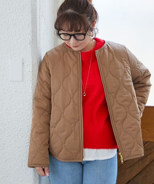 le.coeur blanc / ルクールブラン ブルゾン | 《WEB限定アイテム》マルチWAYキルティングブルゾン(キャメル)