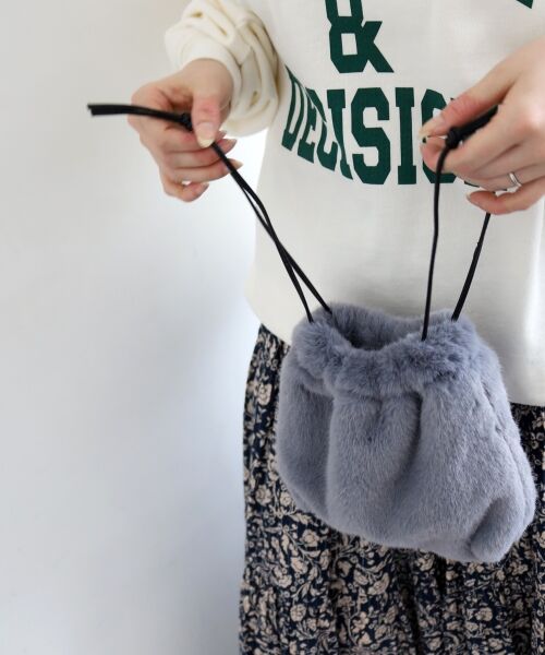 le.coeur blanc / ルクールブラン ショルダーバッグ | 《WEB限定アイテム》エコファー巾着BAG | 詳細19