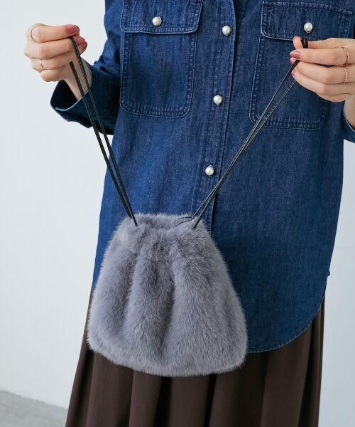 le.coeur blanc / ルクールブラン ショルダーバッグ | 《WEB限定アイテム》エコファー巾着BAG | 詳細23