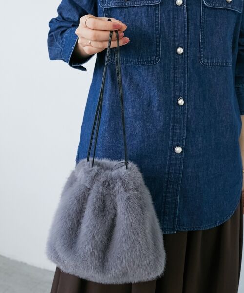 le.coeur blanc / ルクールブラン ショルダーバッグ | 《WEB限定アイテム》エコファー巾着BAG | 詳細24