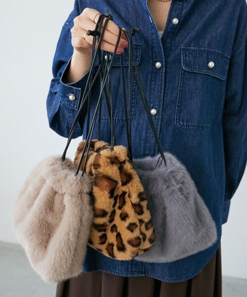 le.coeur blanc / ルクールブラン ショルダーバッグ | 《WEB限定アイテム》エコファー巾着BAG | 詳細25