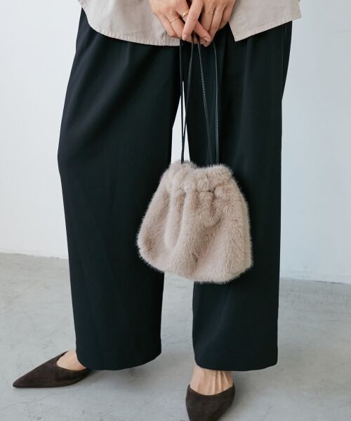 le.coeur blanc / ルクールブラン ショルダーバッグ | 《WEB限定アイテム》エコファー巾着BAG | 詳細5