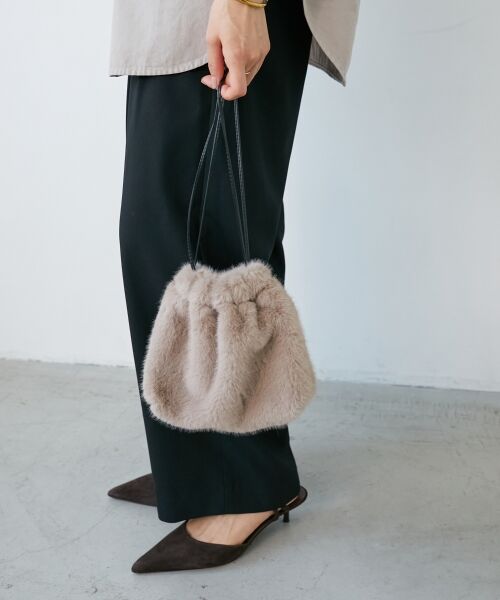 le.coeur blanc / ルクールブラン ショルダーバッグ | 《WEB限定アイテム》エコファー巾着BAG | 詳細6