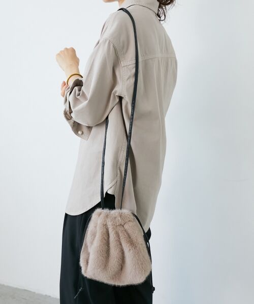 le.coeur blanc / ルクールブラン ショルダーバッグ | 《WEB限定アイテム》エコファー巾着BAG | 詳細8