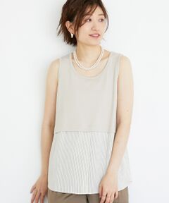 le.coeur blanc / ルクールブラン タンクトップ | ストライプレイヤータンク