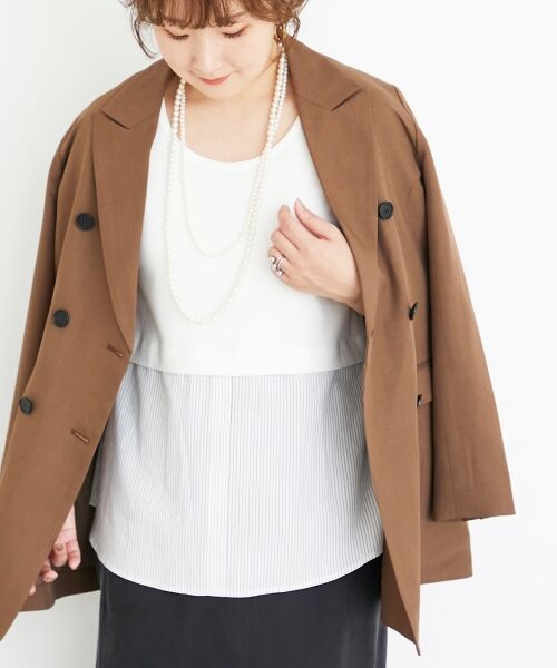 le.coeur blanc / ルクールブラン タンクトップ | ストライプレイヤータンク | 詳細12