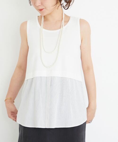 le.coeur blanc / ルクールブラン タンクトップ | ストライプレイヤータンク | 詳細16