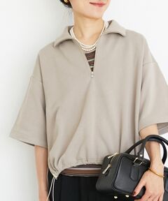 le.coeur blanc / ルクールブラン スウェット | ジップデザインハーフスリーブスウェット