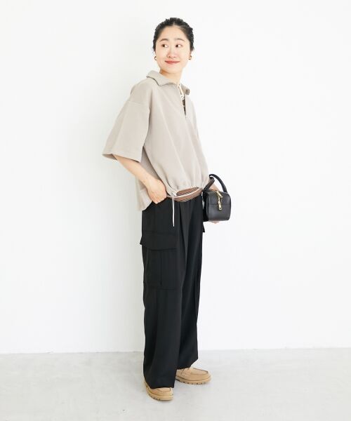 le.coeur blanc / ルクールブラン スウェット | ジップデザインハーフスリーブスウェット | 詳細10