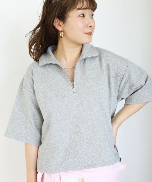le.coeur blanc / ルクールブラン スウェット | ジップデザインハーフスリーブスウェット | 詳細17