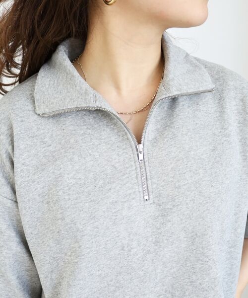 le.coeur blanc / ルクールブラン スウェット | ジップデザインハーフスリーブスウェット | 詳細20