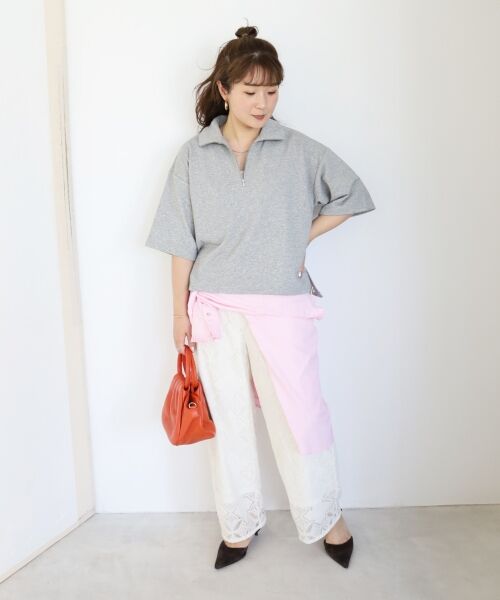 le.coeur blanc / ルクールブラン スウェット | ジップデザインハーフスリーブスウェット | 詳細21