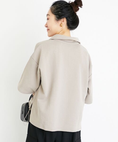 le.coeur blanc / ルクールブラン スウェット | ジップデザインハーフスリーブスウェット | 詳細6