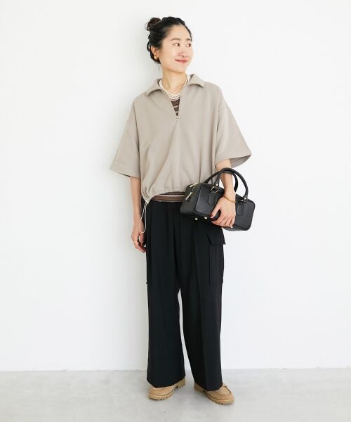 le.coeur blanc / ルクールブラン スウェット | ジップデザインハーフスリーブスウェット | 詳細8