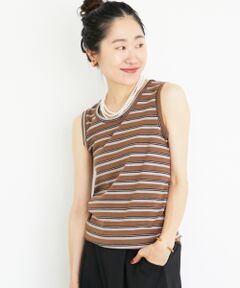 le.coeur blanc / ルクールブラン タンクトップ | マルチボーダーリブタンク